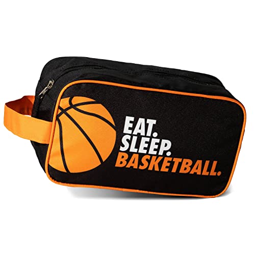 ChalkTalkSPORTS Sport Toiletry Bag - Sports Accessory Bag and Travel Kit - Multiple Sports - color: Eat Sleep Basketball