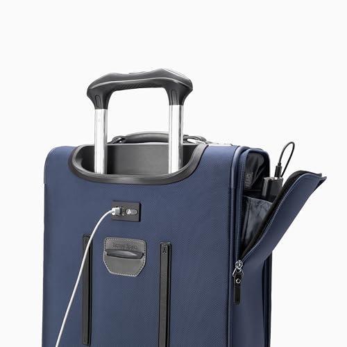 Travelpro Platinum Elite Softside Expandable Luggage, 8 Wheel Spinner Suitcase, TSA Lock, Men and Women, Dark Blue, 2-Piece Set (21/25) - color: Dark Blue, size: 2-Piece Set (21/25)
