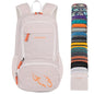 FENGDONG 35L Lightweight Foldable Waterproof Packable Travel Small Hiking Backpack Daypack for men women - color: Beige Orange