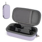 Double Eyeglasses Case,Hard Shell Glasses Case Travel Sunglasses Organizer with Adjustable Slot & Clip for Men Women - color: Purple