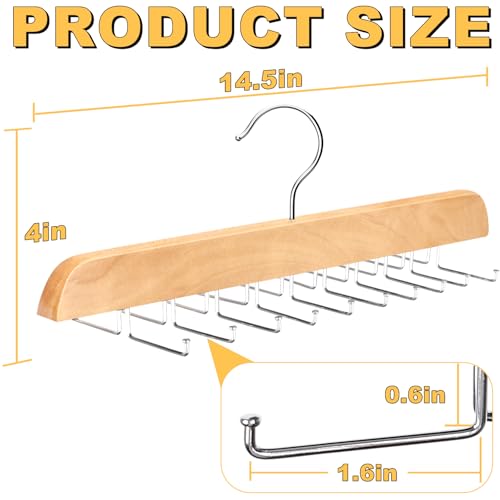 Resovo Tank Top Hanger with Premium Wood, 20 Large Capacity, Space Saving,360 Degree Rotating, Foldable Metal Hooks, Tank Tops - color: Wood