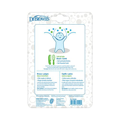 Dr. Brown's Soft and Safe Baby Brush + Comb - color: Baby Brush + Comb