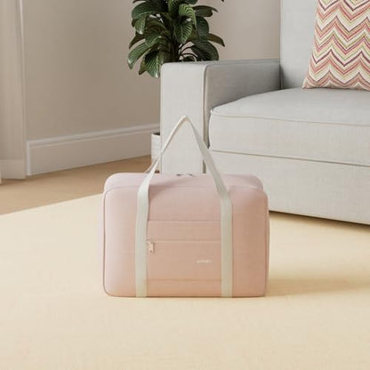 For Spirit Airlines Personal Item Bag Foldable Travel Duffel Bag Tote Carry on Luggage Duffle Overnight for Women and Men - color: 1112-Thick Series Pink