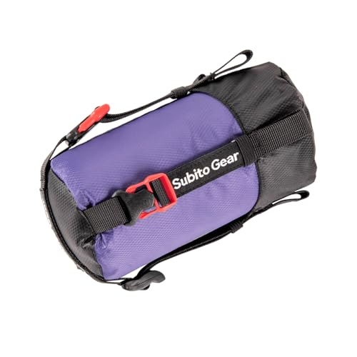 70D Nylon Compression Stuff Sack for Sleeping Bag, Ultralight Stuff Bag Organizer 1L/5L/7L/17L/25L for Traveling Camping Hiking Backpacking - color: Purple (1-2L)