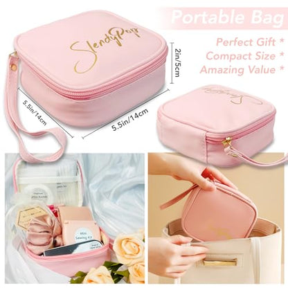 Women's Emergency Kit for Weddings 29 Essential Items for Brides Daily Use All in One Travel Kit Personal Care Survival Set for Team Bride - style: Princess Pink