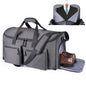 HILOMON Convertible Duffle Bags for Travel Carry On Suit Duffle Bags with Shoulder Strap 2 in 1 Hanging Garment Duffle Bag for Men Women (Grey) - color: Grey