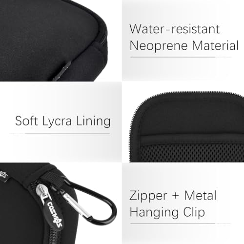 CM Small Travel Carrying Storage Organizer Bag Case Pouch compatible with MagSafe Power Adapter, Laptop Accessories Cables, Cords, USB Drives, Earphones