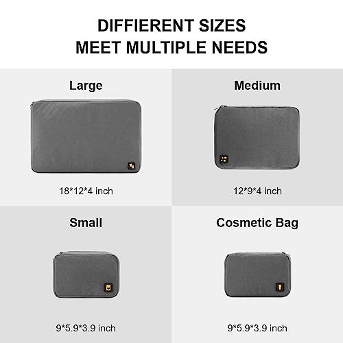 LEVEL8 4 Set Packing Cubes Travel Luggage Packing Organizers