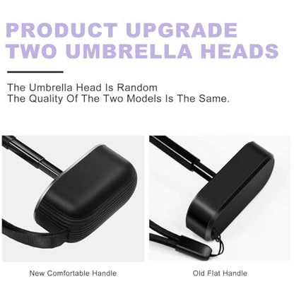 Mini Umbrella - Compact, Waterproof Travel Umbrella for Light Rain, Suitable for Women's Purse and Pocket - color: 0601.Light Purple