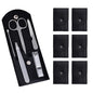 6 Sets Pack Travel Manicure Set Professional Nail Clipper Kit-5 Pieces Stainless Steel Manicure Kit, Women Men Grooming kit With Nail Care Tools Beauty Scissors Tweezers (Silver Black) - color: Black-6 Sets Value Pack