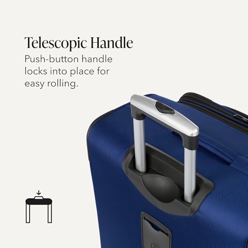 SWISSGEAR Sion Softside Expandable Spinner Luggage Durable Lightweight Travel Suitcase, Blue, Checked-Large - color: Blue, size: Checked-Large