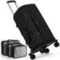 Rolling Garment Bags for Travel - Carry on Convertible Garment Duffle Bags with Wheels for Men Women, 4 in 1 Large Travel Duffel Bags with Shoes Compartment Hanging Suit Dress Weekender Bag 4pcs Set - color: Black