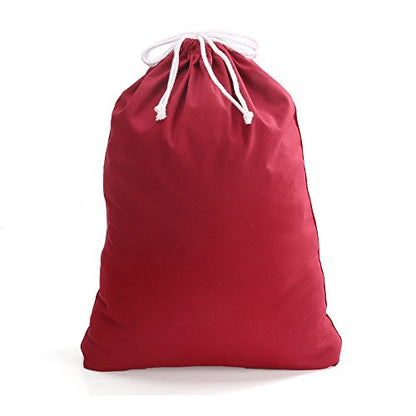 100% Cotton Canvas Travel Laundry Bag, 2-Pack (Large, Burgundy) - color: Burgundy, size: Large