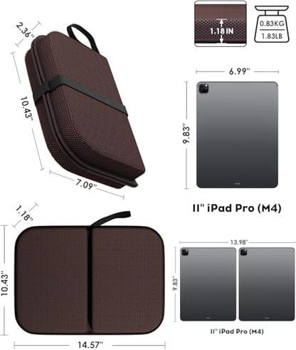 WISIMMALL Gel Seat Cushion Portable Massage Travel Cushions, 14.5" x 10.5" Thick Foldable Seat Cushion for Car Office Chair Wheelchair Hip, Coccyx, Sciatica, Pressure Sores Tailbone Pain Relief - size: M-Brown