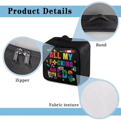 Empty First Aid Bag Black Medical Bag Empty Large Capacity for Home Office and Travel Use Lightweight Washable Soft Fabric Organizational Pouch for Emergencies - color: Black