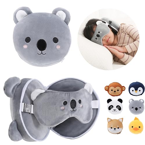 ecoZen Lifestyle Neck Pillow with Eye Mask (Koala) - color: Koala