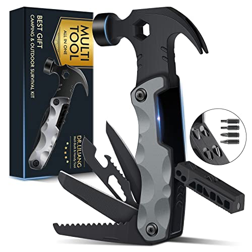 Fathers Day Dad Gifts from Daughter Son Wife, 13 in 1 Hammer Multitool, Cool Camping Accessories Survival Tools, Unique Birthday Present Ideas Gifts for Men, Husband, Grandpa, Step Dad, Him - style: MEN GIFTS