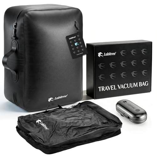 2-Pack Carry-on Vacuum Seal Bags for Clothing Travel with USB Pump | Battery-Free, Hands-Free, Auto-Stop, Reusable, Waterproof, Deep Compression, Space Saver Bags for 19"- 22" Luggage Suitcase - color: 2-Pack w/Pump, size: Carry-on for 19"- 22" Suitcase