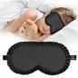 Kids Sleep Mask, 100% Real Mulberry Silk Eye Mask, Sleeping Mask for Kids with Adjustable Elastic Band, Soft & Light Blocking Eye Cover Gift for Boys Girls Teens Age 5+ (Black) - color: Black