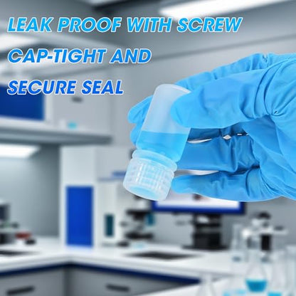 0.5oz/15ml Plastic Sample Bottles with caps, Wide Mouth Reagent Bottle with Lids Leak Proof Containers Water Sample Bottles for Laboratories, Travel(10Pcs) - style: 15ML-10pcs
