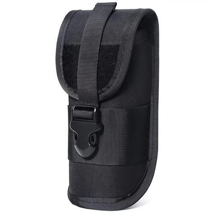 ACEXIER MOLLE Glasses Pouch Outdoor Durable Tactical Pouch Sunglasses Case Army Style Flashlight Pouch with Buckle - color: Black