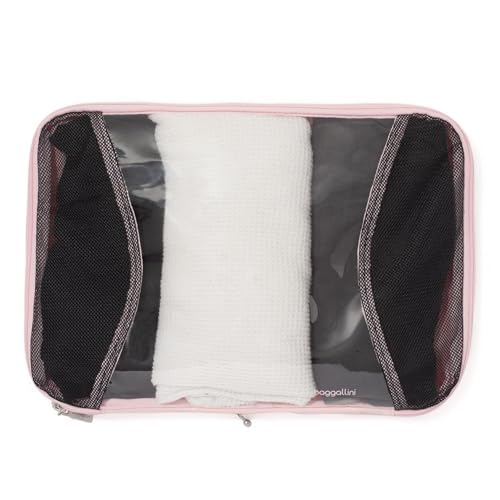 Baggallini Compression Cube 3-piece set - Lightweight Compression Packing Cubes for Travel - color: BAGG PINK