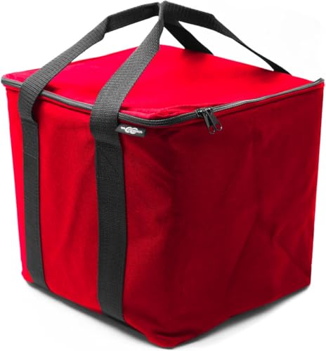Insulated Cooler Bag for Car Trunk – Thermal Food & Drinks Carrier for Family Trips, Fits Modular Organizer Compartments – Red - color: red, size: 1-section small