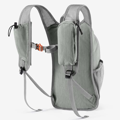 Uselike 10L Small Hiking Backpack Travel Daypack Lightweight Packable Back Pack for Women Men(Light Grey) - color: Light Grey