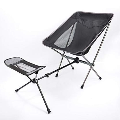 Portable Camping Chair Foot Rest Lightweight Heavy Duty Folding Outdoor Picnic Beach Travel Fishing Backpacking,Durable 600D Thicken Oxford Cloth,Sturdy Aluminum Alloy Frame,with Carry Bag - color: Footrest