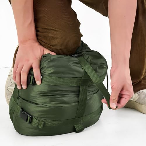 Compression Stuff Sack, 12L/24L/45L Sleeping Bag Cover Sack Sleeping Bags Storage Stuff Sack Organizer - Great Sleeping Bags Clothes Camping Hiking Backpacking - color: Green 12L-1 Pack