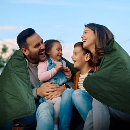 Large Outdoor Waterproof Blanket Extra Thick Fleece Stadium Blanket for Camping, Car, Pet, Picnics - Windproof, Wearable, Machine Washable 80" x 58" (Green) - color: Green