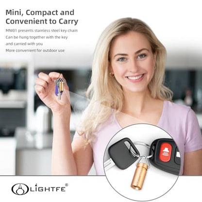MINI01 Keychain Flashlight mini Keychain Light is Light, Small, and Bright (Mini01-Gold) - color: Mini01-Gold