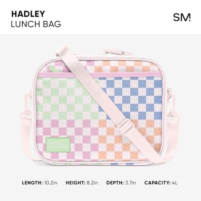 Simple Modern Hadley Lunch Box with Shoulder Strap | Kids & Adults | Insulated Bag with Pockets for Women, Men, Girls, Boys - color: Pattern: Hopscotch Checkmate