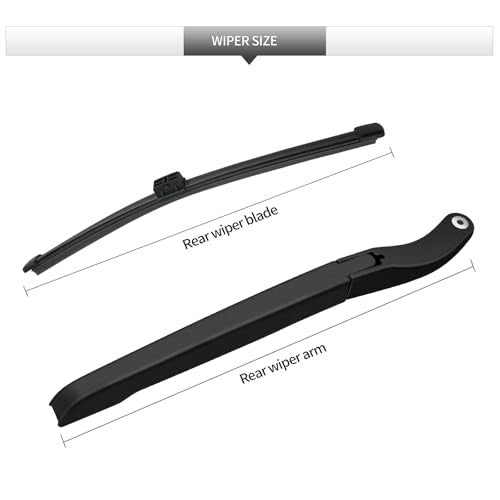 Rear Wiper Blade Assembly, Back Windshield Wiper Blades Replacement for Hyundai Tucson 2022-2026, Rear Wiper Blade and Arm Set for 2022 2023 2024 2025 2026 - size: For Hyundai Tucson 2022-2025