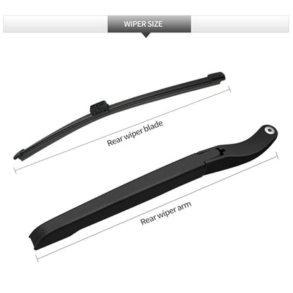 Rear Wiper Blade Assembly, Back Windshield Wiper Blades Replacement for Hyundai Tucson 2022-2026, Rear Wiper Blade and Arm Set for 2022 2023 2024 2025 2026 - size: For Hyundai Tucson 2022-2025