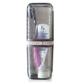 Toothbrush Travel Case, Portable Travel Toothbrush Holder, Large Tooth Brush Travel Case, Travel Toothbrush &Toothpaste Container for Trip, Gym, Hiking, Camping and Bathroom (Clear Grey)