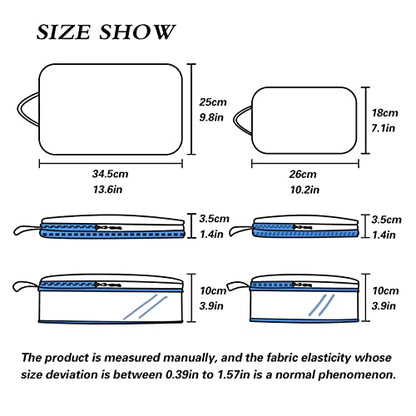Reusable 3 Set Travel Packing Cubes For Suitcases 100% Polyester Travel Bags For Luggage, Complete Me Cats Warm (3 Set)