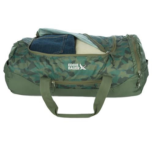 Eddie Bauer Stowaway Packable Duffel Bag | Travel | Foldable | Lightweight | Durable | Ripstop Polyester - color: Sprig