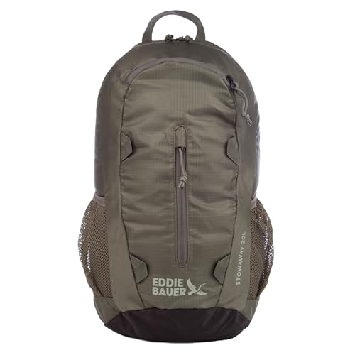 Eddie Bauer Stowaway Packable Backpack | Travel | Outdoor | Lightweight | Foldable | Durable | Ripstop Polyester | 20L - Spruce Green - color: Spruce, size: 20L