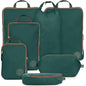 Large Compression Packing Cubes for Travel-Packing Cube Luggage Organizers 7 Piece Set for Checked Luggage-Ultralight, Expandable/Compression Bags by TRIPPED Travel Gear (Green and Brown) - color: Green and Brown
