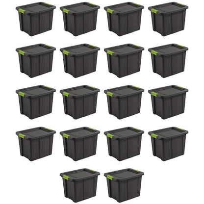 Sterilite 18-Pack Storage Bins with Lids, Heavy Duty Totes, Tuff1, 18 Gallon, Flat Gray - color: Flat Gray, size: 18 Gallon (18 Pack)