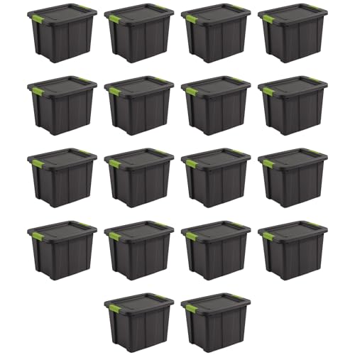 Sterilite 18-Pack Storage Bins with Lids, Heavy Duty Totes, Tuff1, 18 Gallon, Flat Gray - color: Flat Gray, size: 18 Gallon (18 Pack)