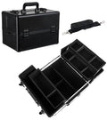 Large Makeup Train Case Cosmetic Organizer Case Makeup Box Portable Make Up Artist Travel Case with 4 Trays with Dividers Lockable Hard Train Case Nail Tech Supply Storage - Starry Black - color: Starry Black-M
