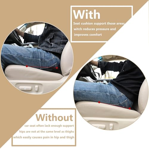Livtribe Car Seat Cushion - Memory Foam Car Seat Pad - Sciatica & Lower Back Pain Relief - Car Seat Cushions for Driving - Road Trip Essentials for Drivers(Classic Black) - color: Classic Black