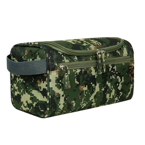 Hanging Toiletry Bag for Women and Men Traveling Makeup Large Capacity Cosmetics Portable Dopp Kit Storage Organizer Bag with Hanging Hook for Toiletries Brushes Shaving Tools - color: Camo Mosaic