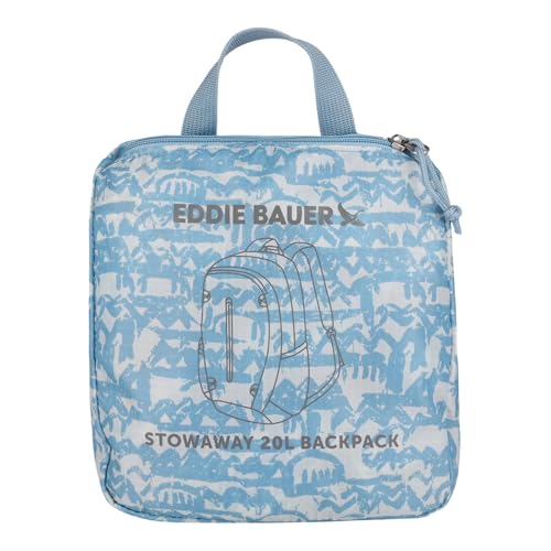 Eddie Bauer Stowaway Packable Backpack | Travel | Outdoor | Lightweight | Foldable | Durable | Ripstop Polyester | 20L - Blue Fog - color: Blue Fog, size: 20L