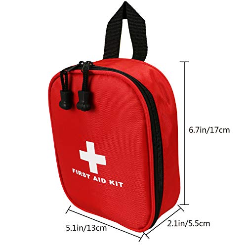 Nylon First Aid Kit Empty, Travel Empty First Aid Kit Pouch Bag for Emergency at Home, Office, Car, Outdoors, Boat, Camping, Hiking(Bag Only) - size: 6.7 x 5.1 x 2.1 Inch