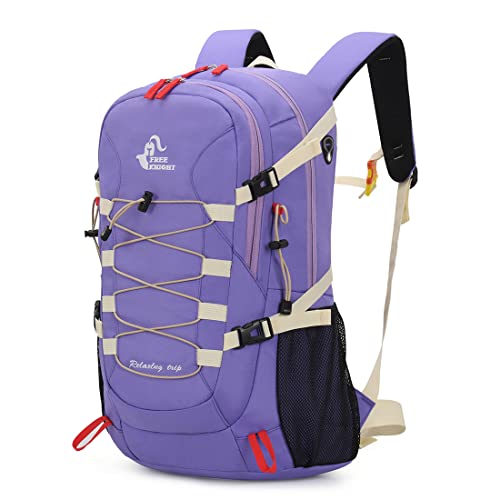 Bseash 40L Waterproof Hiking Backpack with Rain Cover, Outdoor Sport Travel Bag Daypack for Camping Climbing Skiing Cycling (Violet) - color: Violet