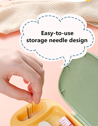 FKOG Sewing Project Kit, 135 Pcs Family Sewing Supplies Repair Kit Traveler Sewing Kit Sewing Thread Accessories DIY Sewing Supplies Organizer (Green) (Pink) - style: Pink