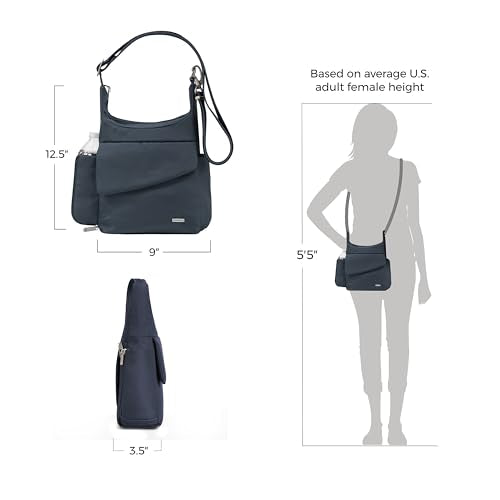Travelon Anti-Theft Classic Messenger Bag - color: Midnight